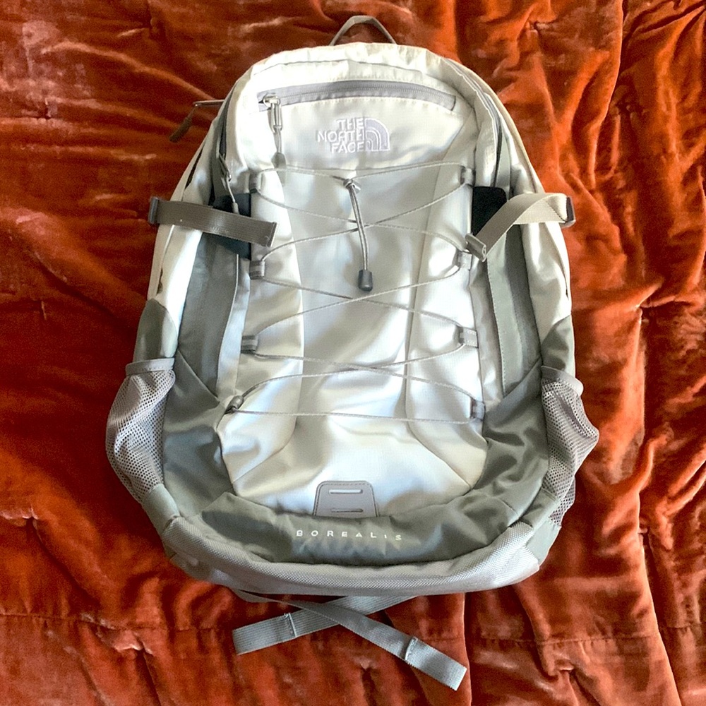 The North Face Borealis Light Gray and Gray Backpack